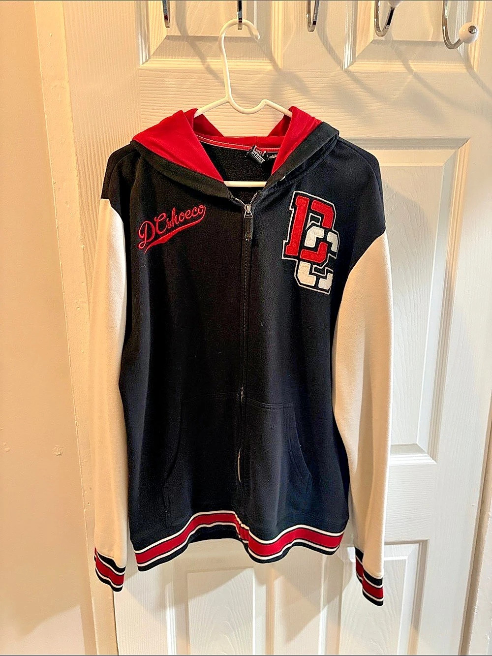 DC Shoes x Rob Dyrdek Zip Up Hoodie Black & Red Large